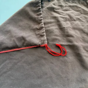 Coach Brown Large Cotton Dust Bag Red Drawstring Logo Storage Accessory Travel thumbnail 3