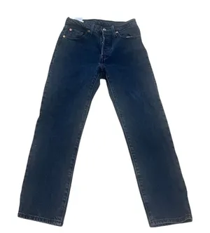 Levi's 501 Women's Jeans Size 25 Dark Blue Straight Fit Standard Denim thumbnail 1
