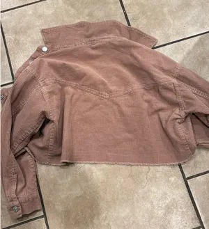 Forever 21 corduroy blush cropped denim jacket thumbnail 2