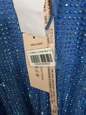 NWT Oh Polly Valeria Embellished Open Back Long Sleeve Mini Dress Cobalt Blue 8 thumbnail 7