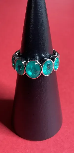 Bomb Party RG62485 “She Loves A Classic” LC Aragonite on Rhodium Size 7 Ring NWT thumbnail 1