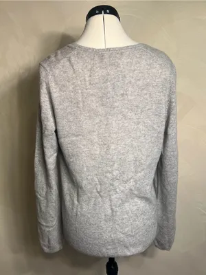 Charter Club 2-Ply 100% Cashmere Women's V Neck Minimalist Luxury Sweater|Size:L thumbnail 4
