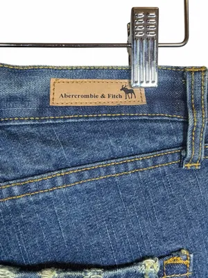 Abercrombie & Fitch Y2K Distressed Bootcut Madison Jeans Blue Denim Grunge Sz 6 thumbnail 8