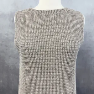 Zara Womens Crochet Knit Dress Small Sleeveless Midi Quiet‎ Luxury Metallic Chic thumbnail 2