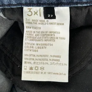 3x1 NYC SZ 27 Shelter Cut-Off Liberty Jean Shorts Button-Fly Frayed Distressed thumbnail 6