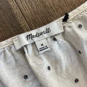 madewell cotton-linen lorelei clip polka dot mini dress thumbnail 5