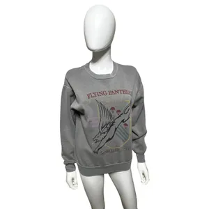 Vintage 90s Topico Bay Flying Panthers Airborne 407 Sweatshirt Gray Made in USA thumbnail 2