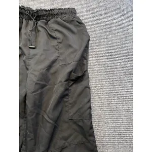 SheIn Black Parachute Cargo Pants Womens Relaxed Fit Elastic Waist Utility Small 24x28 thumbnail 2