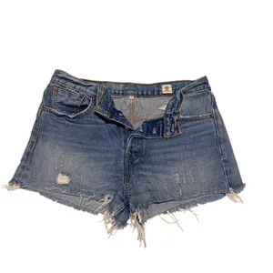 Levi's 501 Denim Shorts Womens 29 Blue Excellent White Oak Cone‎ Denim Cutoffs thumbnail 5