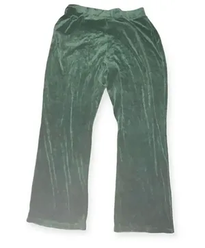 Vintage y2k flared green velour pants Green Size L thumbnail 4