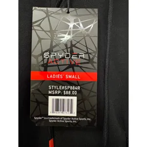 Spyder Active Women's Size Small Black Tri-Blend Zip Up Performance Hoodie NWT thumbnail 4