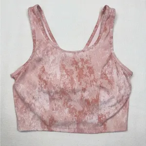 RBX Sports Bra Womens Size M Pink Tie Dye V-Neck Longline Yoga Athletic thumbnail 1