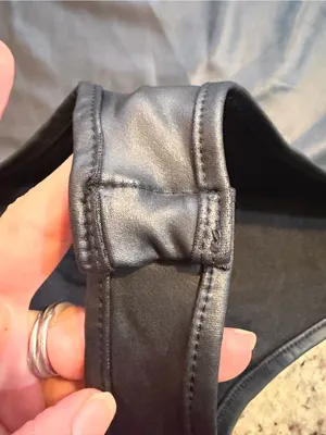 iris Black Faux Leather Zip-Front Bodysuit thumbnail 2
