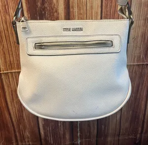 Steve Madden Women’s Faux Leather Textured White Shoulder Bag thumbnail 3