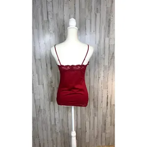 White House‎ Black Market Women’s Size Small Red Lace Camisole Tank Top thumbnail 6