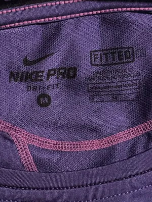 Womens medium Nike Pro Dri Fit Fitted Royal Purple Short Sleeve Shirt thumbnail 8