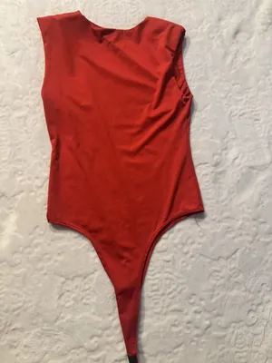 Wearever BodysuitWomen’s Size M Red Casual Dressy Summer Made In USA thumbnail 7