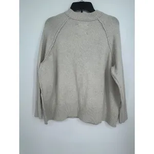 Aerie Star Oversized Sweater Women L/XL Oatmeal Heather Black Star‎ Cozycore thumbnail 3