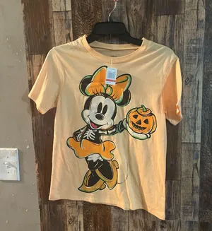 Disney Orange Minnie Mouse Halloween T-Shirt size xs (sh2 4) thumbnail 1