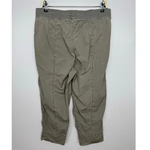 James Perse Utility Pant Large Green Cropped Drawstring Waist Casual Relaxed Fit thumbnail 6