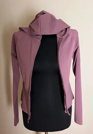 Zara Mauve Hooded Zip-Up Jacket NWT thumbnail 1