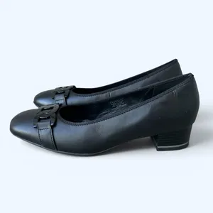 Ara Gallant High Soft Black Leather Pumps Low Heel Comfort Shoes Women’s 6.5 thumbnail 3