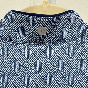 EP New York‎ Women's Golf Dress Blue White Basketweave Geometric Quarter Zip M thumbnail 8