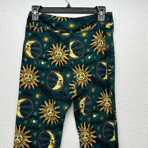 Sun & Moon Flared Leggings Womens Large High Rise Festival Boho Hippie Cosmo thumbnail 7
