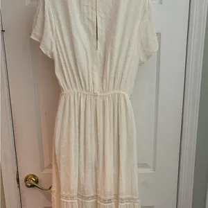 Aakaa NWT Womens Large‎ Ivory Swiss Dot Lace Boho Cottagecore Maxi Dress thumbnail 6