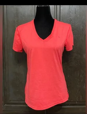 Nike Red/ orange-ish Dri-fit shortsleeved top- size Medium. thumbnail 1