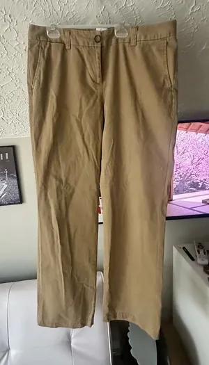 Lands' End women’s Chinos in Tan thumbnail 1