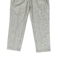 Line & Dot Paola Wool Blend High Rise Belted Trousers Grey L NWT thumbnail 8