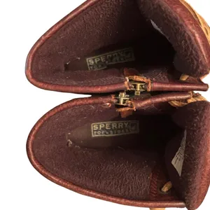 Sperry Top Sider Waterproof Duck Boot Women's Size‎ 7.5 Leather Rubber Brown thumbnail 5