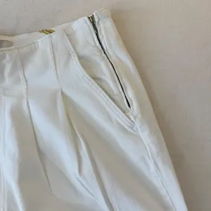 Maeve Anthropologie Wide Leg Crop Pleated Pants Womens 31T White Denim High Rise thumbnail 5