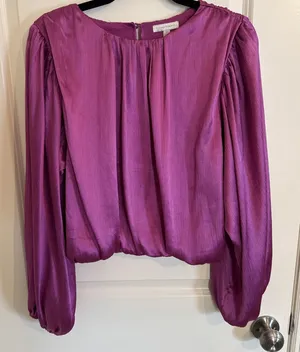 Flying Tomato Orchid‎ Long Sleeve Bubble Top Size Medium thumbnail 1