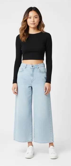 Mavi Paloma High Rise Wide Leg Jeans Light Wash‎ 100% Cotton Size 27 thumbnail 1