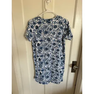 Vera Bradley blue floral scroll night shirt dress size small thumbnail 6