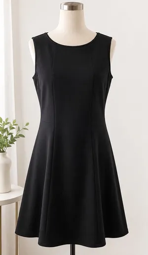 Talbots Black Fit & Flare Dress Size 14W thumbnail 1