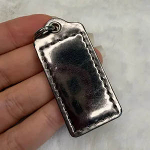1.5" COACH Silver Fob Bag Charm Hang tag Hangtag thumbnail 2