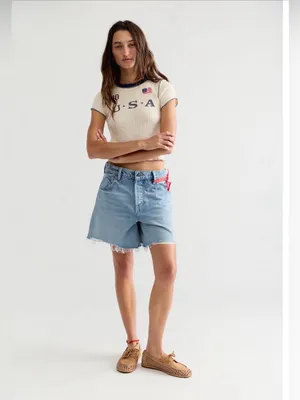 Free people x ragabond Farrah flag tee NWT XS $78 thumbnail 3