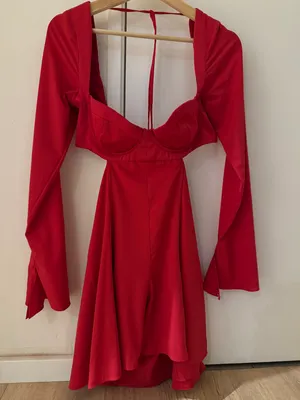 Oh Polly Leotine mini Cherry Red Dress thumbnail 2