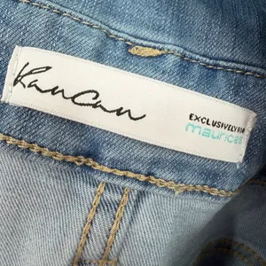 KanCan Denim Overall Mini Dress Women S Light Wash Frayed Hem Coastal Y2K Boho thumbnail 8