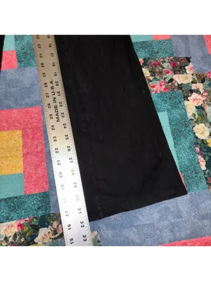 Vintage Y2K Victoria's Secret PINK Foldover Yoga Black Bootcut Pants Woman’s Med thumbnail 7