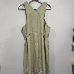 Directives Lyocell Khaki Jumper Dress overall dress Pockets Adjustable Straps thumbnail 3