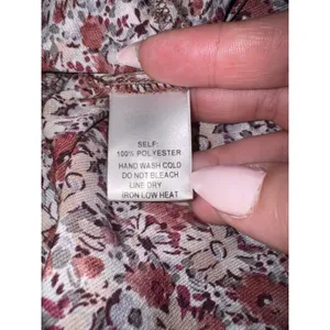 Promesa Floral Maxi Dress Burgundy Long Sleeve Square Neck Smocked Back Large thumbnail 10