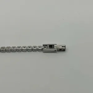 Moissanite Tennis Bracelet Real Silver VVS D Color Iced Out 3mm 7.5 Inch No Pass thumbnail 7