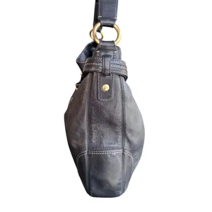 Vintage Coach Hamilton Hobo Bag Black Pebbled Leather Brass Horsebit Style 12460 thumbnail 6
