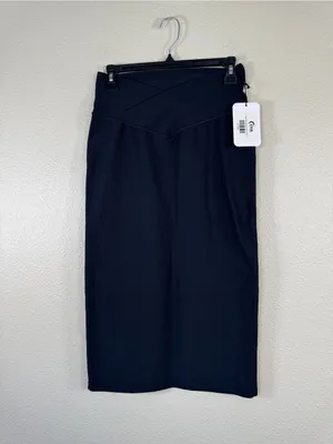Zyia Active Black Stretch Reve Crossover Pencil Skirt Womens L Athletic Casual thumbnail 10
