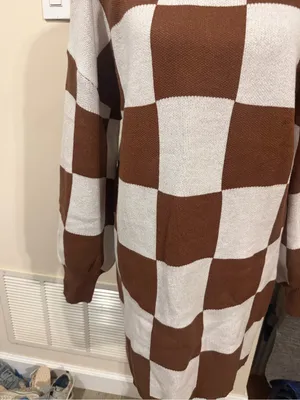 Zesica | Checker Knit Long Sleeve Dress size M thumbnail 4