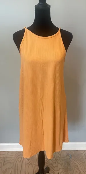 O'Neill Sleeveless Ribbed summer beach Dress in peach color small thumbnail 1